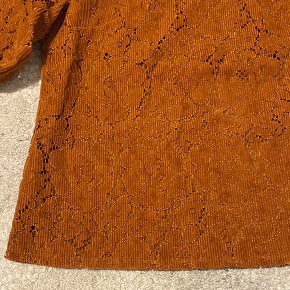 🎄3 for $25🎄 Anthropologie Dolan Left Coast Norah Floral Corduroy Blouse - Picture 5 of 13